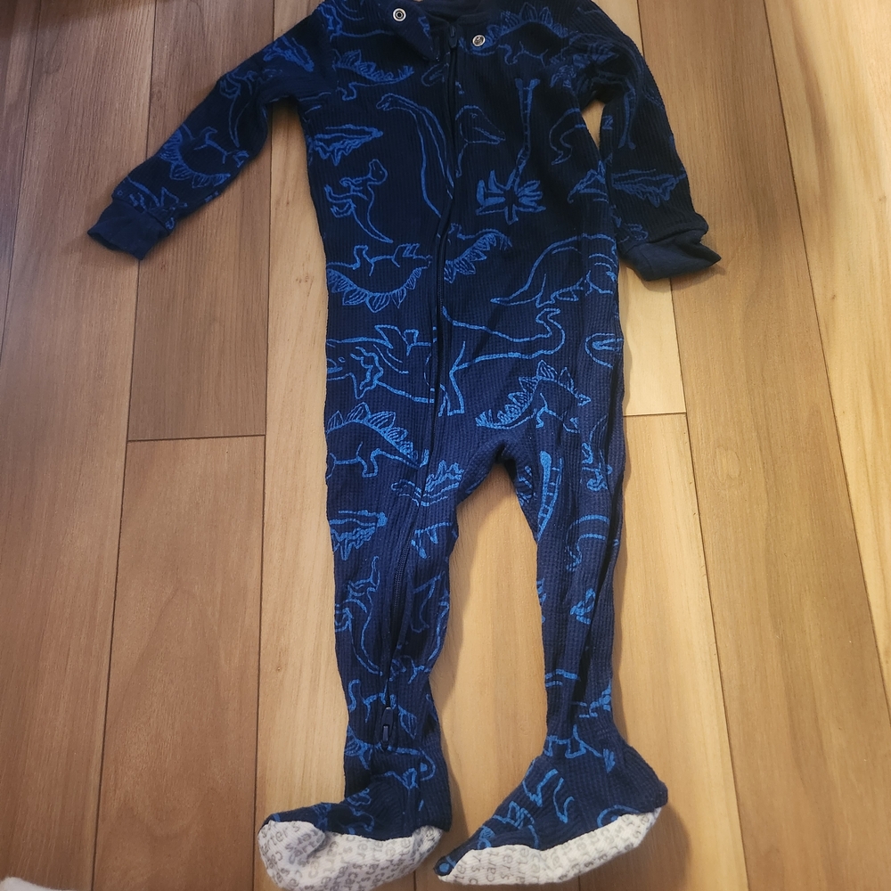 Carter's Navy Blue Dinosaur Print Kids Footie